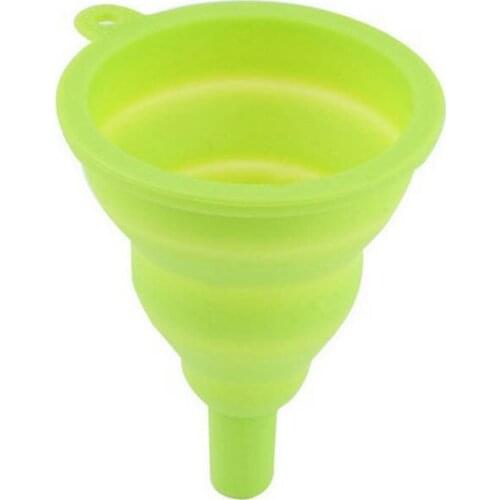 Funnels Food Grade Silicone Folding Telescopic High Temperature Resistance Liquid Funnel Kitchen Long Neck Funnels 1Pcs