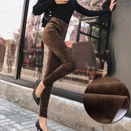 Winter Plush Striped Cashmere Plush Leggings for Women To Wear Warm Thick Cashmere Pants Pants Women Leggings Women