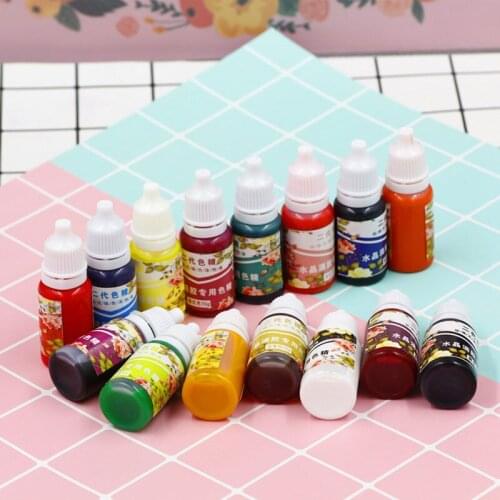 10ML Epoxy Resin Pigment UV Resin Coloring Dye Colorant Resin Pigment DIY Handmade Crafts Art Sets 15 Colors