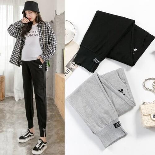 1021# Maternity Pants Spring Autumn Easy Matching Elastic Waist Belly Support Pants Maternity Trousers
