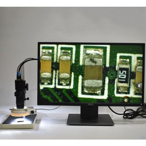 2.0MP 1080P HDMI Industrial Digital HD Microscope Camera+8X-130X Adjustable Magnification 25mm Zoom C-mount Lens+LED+Holder