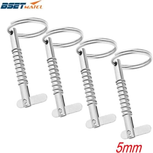 4PCS 5mm BSET MATEL Marine Grade 316 Stainless Steel Quick Release Pin for Boat Bimini Top Deck Hinge Marine hardware Boat