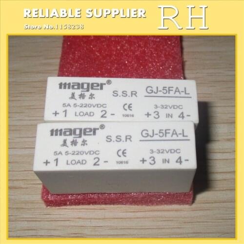 5PCS/lot Single phase solid state relay GJ-5FA-L 220V 5A DIP