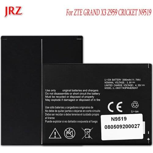 JRZ 3080mAh Li3831T43P4h826247 battery For ZTE GRAND X3 Z959 CRICKET N9519 phone Replacement Batteries Bateria
