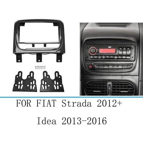 Car Stereo Radio Fascia Dash Panel 2 Din Frame for FIAT Strada 12+/Idea 13-16