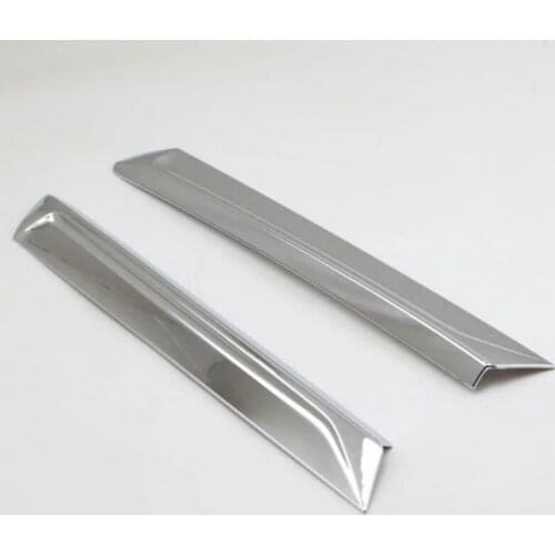 Car sedan auto cover styling for Audi Q7 2016 ABS chrome trunk tail rear window windshield windscreen side spoiler trim 2pcs/set