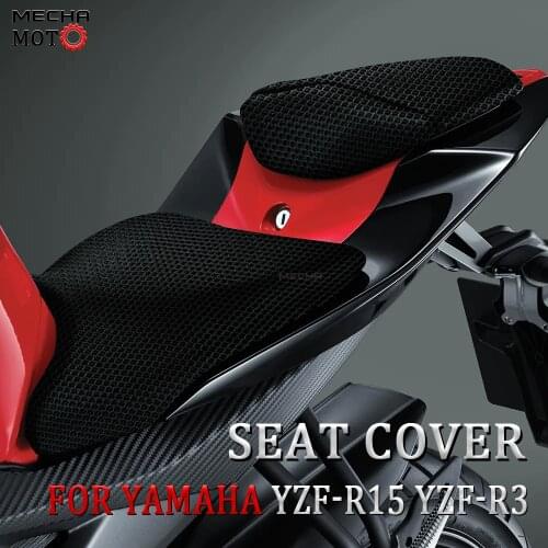 For Yamaha yzf r3 yzfr3 yzfr15 yzf r15 Seat Cover Anti-slip Resilient Mesh Chair Protector Mat Scooter Cushion Seat Covers