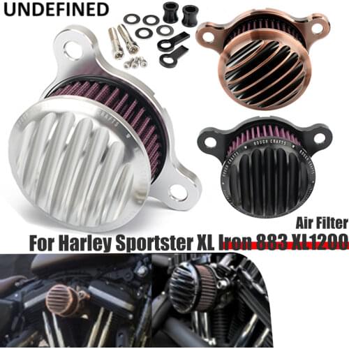 Black Air Cleaner Filters Intake System Kits Motorcycle Accessories for Harley Sportster XL Iron 883 XL1200 48 72 1991-2021