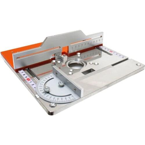 Aluminium Router Table Insert Plate Electric Wood Milling Flip Board with Miter Gauge Guide Set Table Saw Woodworking Workbench