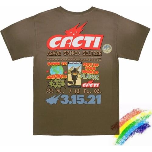 Travis Scott Cacti Down To Earth T-Shirt Men Women T shirt Jackboys Top Tees