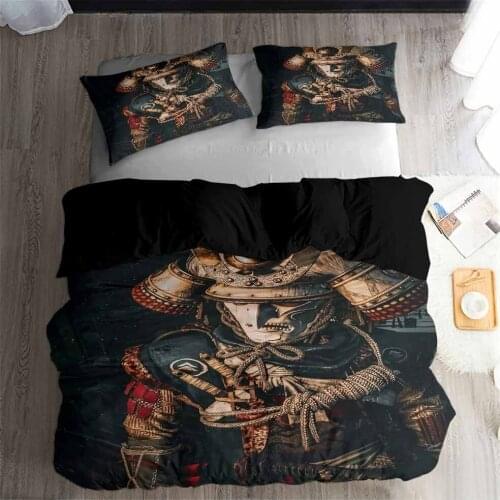 HELENGILI 3D Bedding Set Japanese samurai armor Print Duvet cover set bedclothes with pillowcase bed set home Textiles