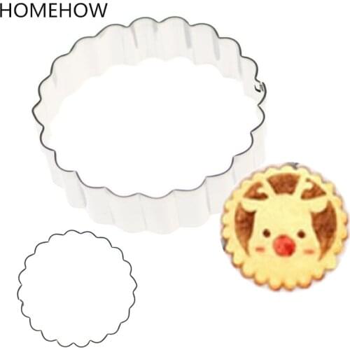 Homehow Brand 1PC/Lot Classical Teeth Type Round Shape Cookie Cutter DIY Biscuit Stamping Cutter Kitchen Baking Tools