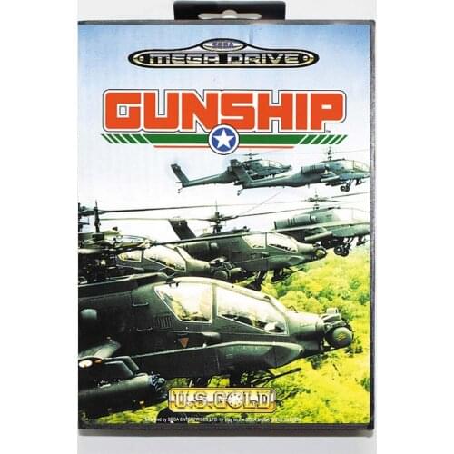 Gunship 16bit MD Game Card For Sega Mega Drive/ Genesis with Retail Box