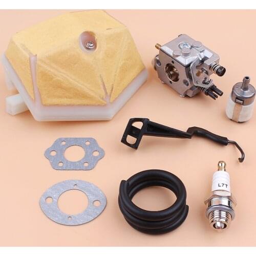 Carburetor Choke Rod Lever Air Filter Fuel Line Hose Filter Kit For HUSQVARNA 51 55 Rancher Chainsaw Replace Walbro WT-170 Carb