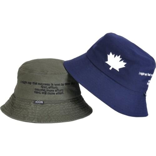 Summer outdoor embroidery letters icon caps women and men fisherman cap sun hat mountaineering fishing hats