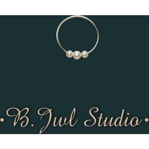 B.Jwl studio14K Gold Filled Ring Boutique Freshwater Pearl Ring Ladies Banquet Fine Jewelry Gift Ladies Boutique Ring