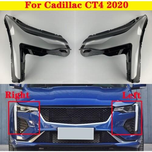 Car Light Caps Transparent Lampshade Front Headlight Cover Glass Lens Shell Cover For Cadillac CT4 2020