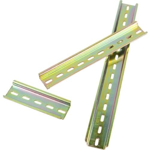 Steel Thickness Contactor 35mm Metal Din Rail Guide Slotted C45 Circuit Breaker Terminal Blocks AC Contactor Lead Guide Rail Way