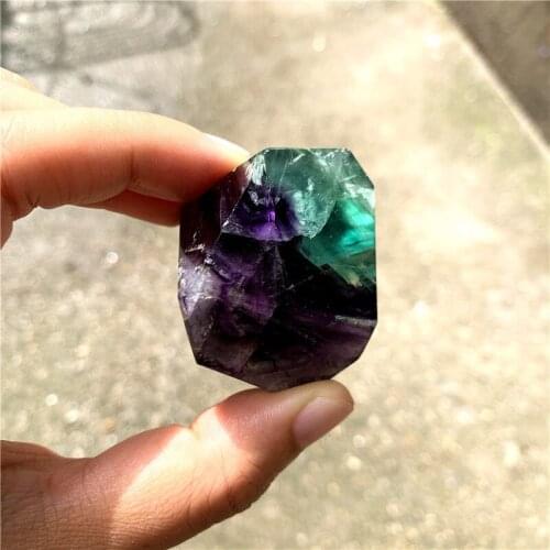 1000g mix size Natural colorful fluorite polished faceted tumbled stone reiki healing crystals for home decoration