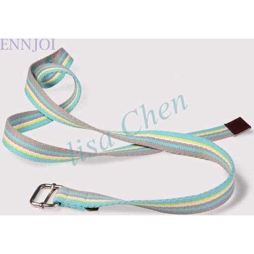 Stripe1.88m Exercise Yoga belt Cotton Yoga stretch band fabric Pilates strap Fitness gym rope Yoga learners Auxiliary helper