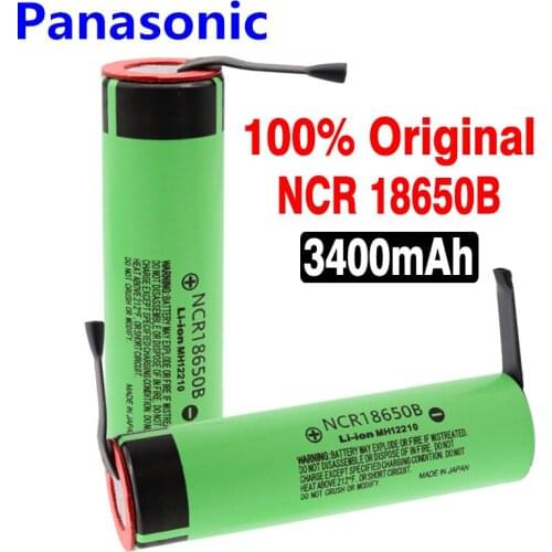 Panasonic 18650 battery 3400mah 3.7v lithium battery for NCR18650B 3400mah Suitable for flashlight battery +diy nickel