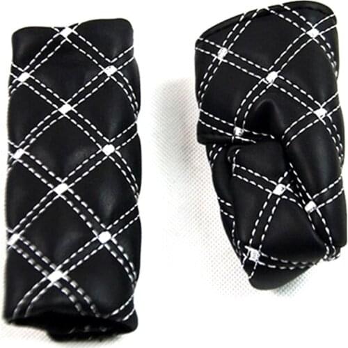 1 Set New Car Red Wine Seat Belt Shoulder Pads Gear Shift Knob Manual Automatic Handbrake Cover Automotive Interior Accessories