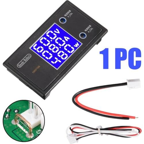 New Arrival 1pc DC 100V 10A 1000W Digital LCD Voltmeter Wattmeter Voltage Current Power Tester for Electrical Instruments