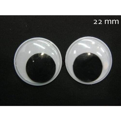 Wholesale 22mm Googly Eye, Movable Eye Plastic Eyes,Wiggle Eyes forDoll Toy diy,(1000pcs/lot)