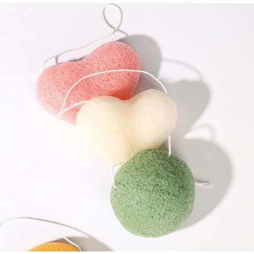 Exfoliator Cleanse Konjac Sponge Natural Konjac Konnyaku Puff Face Wash Cleaning Sponge Esponja Maquiagem Makeup Konjac