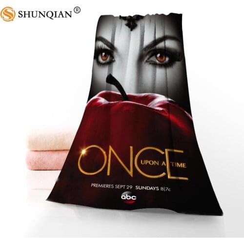 Face Towel/Bath Towel Custom once upon a time Microfiber Hair/Face/Shower Towels Size 35x75cm, 70x140cm