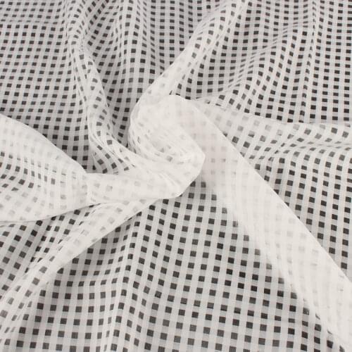 Small plaids checked organza fabric for dress making 145cm wide by yard