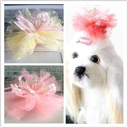 Dog Grooming Crown Dog Bobby Pin Pet Accessory Princess Pet Hairpin Barrette Grooming Hair clip 12pcs/lot