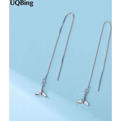 2019 New Design 925 Sterling Silver Tassel Earrings Tail Charm Long Earrings For Women Jewelry