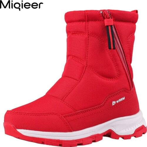 Winter Children Thicken Snow Boots Non-slip Plush Warm Boys Girls Casual Cotton Shoes Oxford Cloth Waterproof Wearable Booties