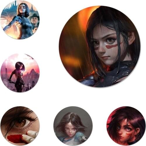 58mm Alita Battle Angel Icons Pins Badge Decoration Brooches Metal Badges For Clothes Backpack Decoration