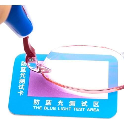 10pc PVC Anti-Blue Light Test Card Test Light Glasses UV Test Accessories Card Blue Light Detection Card Generator Card And Temp