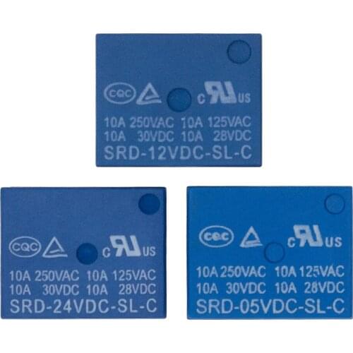 1pcs 5V DC Power Relay SRD-05VDC-SL-C PCB Type