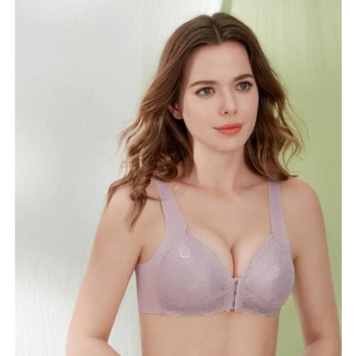 2020 new arrival Bras for women plus large big size ladies super thin push up bralette gather lace sexy brassiere Thin Bra