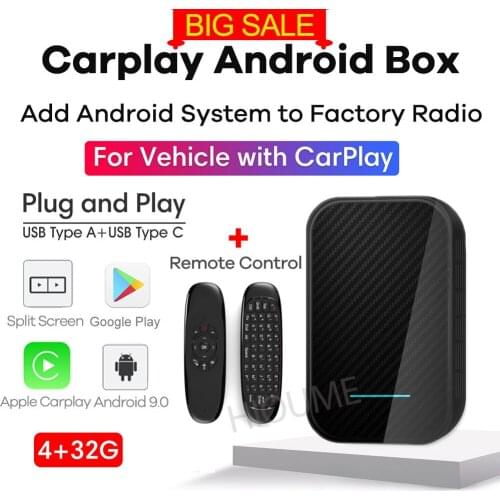 Carplay Ai Box Car Multimedia Player New Version 4+32 Android system for VW Golf Polo Tiguan Touareg Passat B8 CC SEAT Skoda