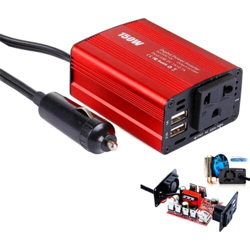 Car Power Inverter Dc 12v to Ac 220V 150W Inversor 12 v 110v Dual USB Converter Auto Charger Adapter EU US JP Socket Transformer