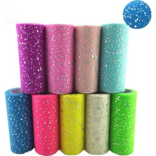 Baby Shower Decor Tulle Roll 15cm 10Yards Glitter Sequin Fabric Spool Tutu Birthday Mariage Party Decoration Wedding Decoration