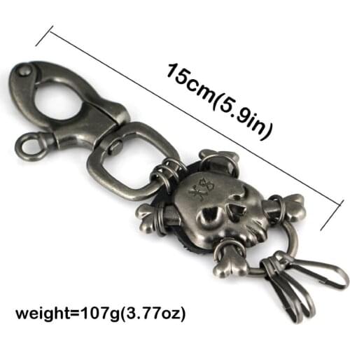 Skeleton keychain sleutehlanger waist hanging skull keychain llaveros hombre high quality retro key ring chaveiro