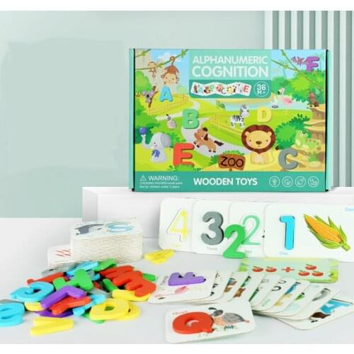 Baby Wooden Educational Letter Puzzle Toys Alphabet Matching Game Montessori Educational Learning Words Aids Toys For Children
