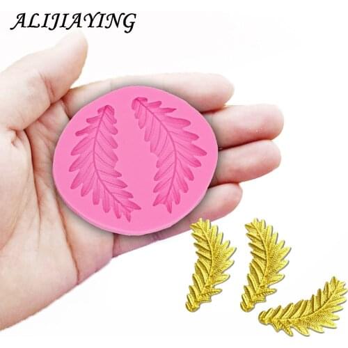 Seaweed leaf shape silicone molds for 3D crafts Fondant Cake tool Cupcake Decorating Tools Sugarpaste Craft Bakeware D0713