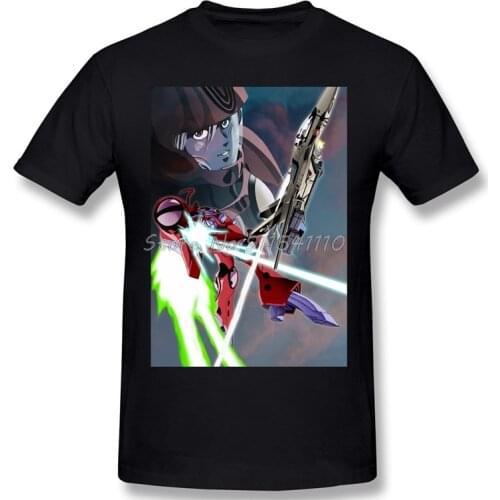 Millia Casual TShirt Men Clothes Hot Sale Macross UN Spacy Variable Zentradi Mecha Anime 100% Cotton O Neck T-shirts 2020