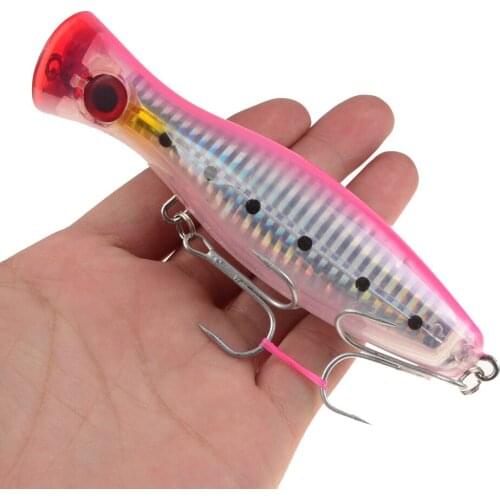 Best 12cm 40g Hard Lure Big Popper Lure 8 Colors Top Water Fishing Lures Popper Lure Crankbait Minnow Swimming Crank Baits pesca