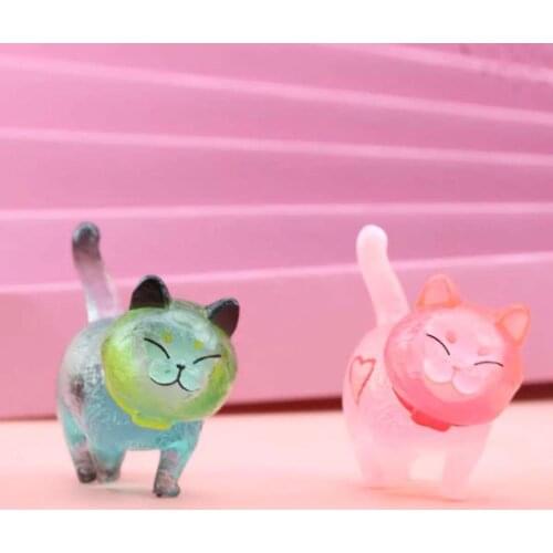 Mini Realistic Cat Anime Figures Lovely Kawaii Desktop Decoration PVC Animation Model Cake Decoration Collection Dolls Toys Gift