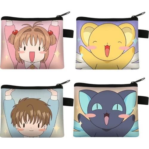 Mini cartoon Cardcaptor Sakura Cosplay wallet cute girl Short Wallet student small fresh lady short zippered Hand Purse