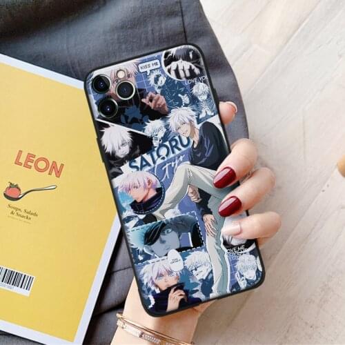 Gojo Satoru Jujutsu Kaisen Soft Silicone for IPhone Se 6 6s 7 8 Plus X XR XS 11 12 Mini Pro Max Glass TPU Phone Case Cover Shell