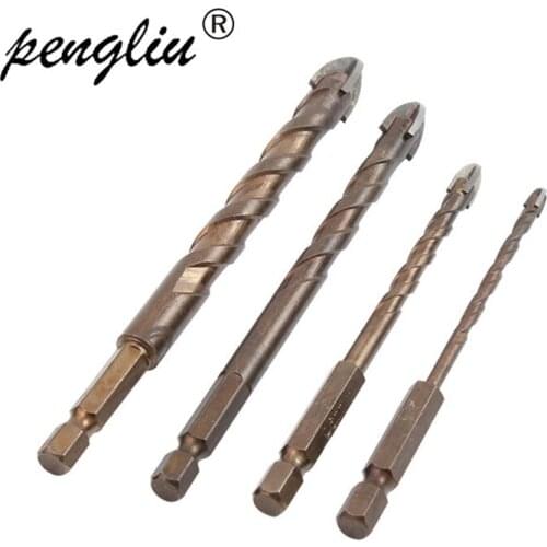 1PC Hex Tile Bits Glass Ceramic Concrete Hole Opener Kit Hard Alloy Triangle Drill Size 3/4/5/6/8/10/12 MM